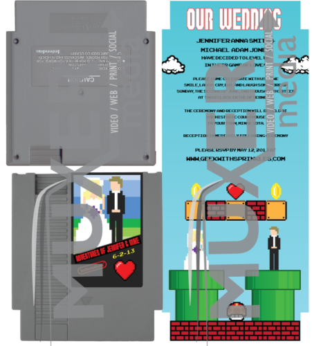 Retro-Game-Console Wedding Invitation